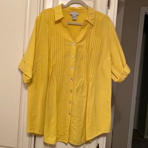 Soft Surroundings yellow tunic. Size XL.